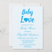 Baby Love Heart Boy Baby shower Kaart (Voorkant)