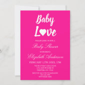 Baby Love Heart Girl Baby shower Kaart (Voorkant)