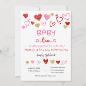 Baby Love Invitation, Baby shower Invitation Kaart (Voorkant)