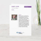 Baby Love - Kinderkunst voor CHOC Bedankkaart (Achterkant)