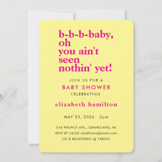 BABY LOVE! Krachtige Crème Gouden Baby Shower Uitn Kaart