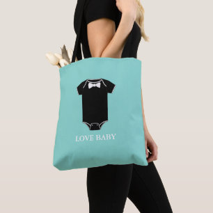 BABY Love Little Man Tuxedo Sprinkle Showparty Tote Bag