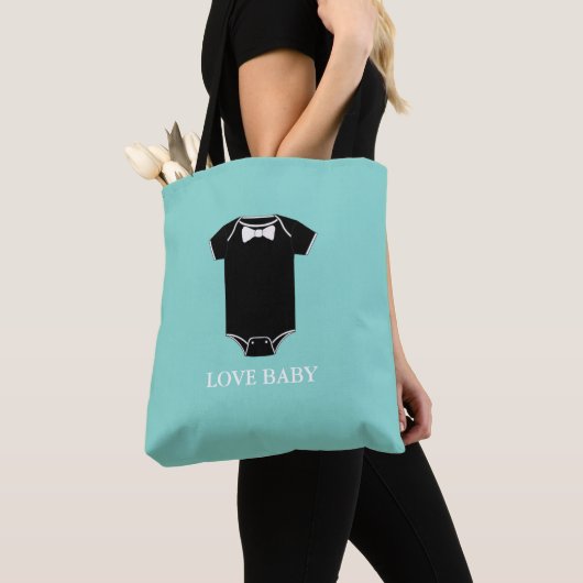 BABY Love Little Man Tuxedo Sprinkle Showparty Tote Bag (Dichtbij)