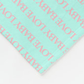 BABY LOVE Mint & Roze Shower Party Nursery Fleece (Hoek)