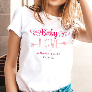 "Baby Love" Moeder-wordende Baby Shower T-shirt