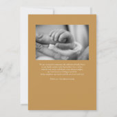 Baby Love Pastel Heart Foto Birth Announding Kaart (Achterkant)