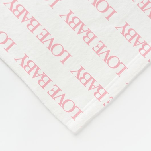 BABY LOVE Pink Shower Party Nursery Fleece (Hoek)