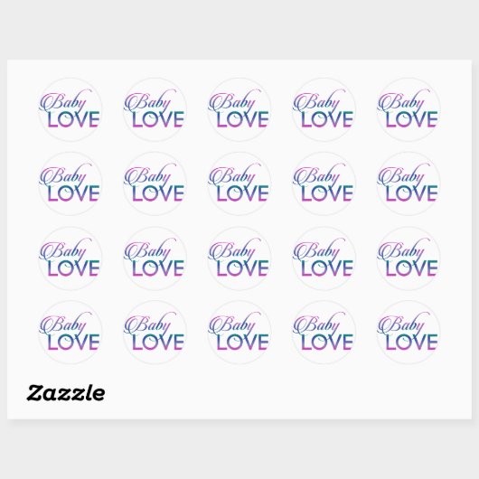 Baby Love Ronde Sticker (Vel)