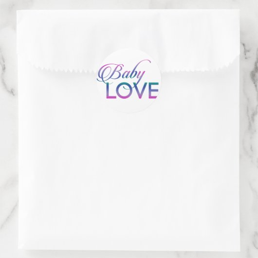 Baby Love Ronde Sticker (Tas)