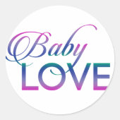 Baby Love Ronde Sticker (Voorkant)