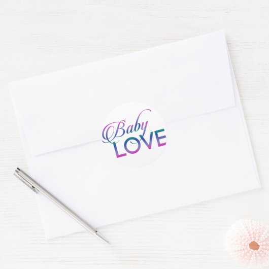 Baby Love Ronde Sticker (Envelop)