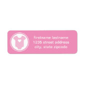 Baby Love Roze Familie retouradres Etiket (Voorkant)