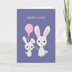 Baby Love Schattigee Bunnies Newborn Gefelicitee Kaart