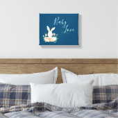 Baby Love Script Roze Blue Girl Woodland Animal Canvas Afdruk (Insitu (Slaapkamer))