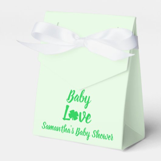 Baby Love Shamrock Baby shower Bedankdoosjes (Voorkant Zijde)