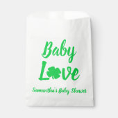 Baby Love Shamrock Baby shower Bedankzakje (Voorkant)