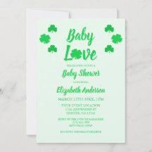 Baby Love Shamrock Baby shower