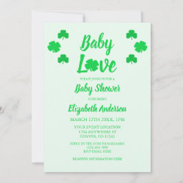 Baby Love Shamrock Baby shower Kaart
