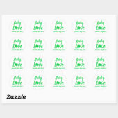 Baby Love Shamrock Baby shower Ronde Sticker (Vel)