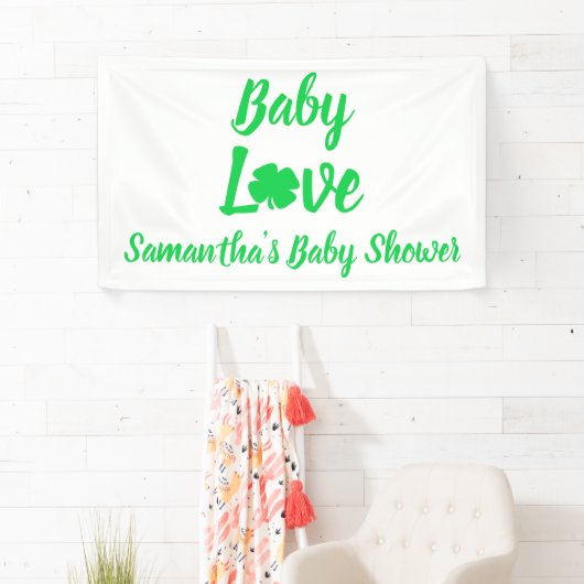 Baby Love Shamrock Baby shower Spandoek (Insitu)