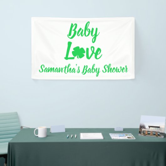 Baby Love Shamrock Baby shower Spandoek (Beurs)