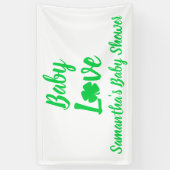 Baby Love Shamrock Baby shower Spandoek (Verticaal)