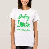 Baby Love Shamrock Baby shower T-shirt (Voorkant)