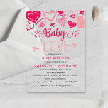 "Baby Love" Valentijnsdag Baby shower Acryl Uitnodigingen<br><div class="desc">Vier in stijl met deze zoete en zeer trendy acryl babyshower uitnodigingen. Dit ontwerp is gemakkelijk te personaliseren met uw speciale evenementenformulering en uw gasten zullen blij zijn wanneer ze deze fantastische uitnodigingen ontvangen. Overeenkomende items zijn te vinden in het collectie.</div>
