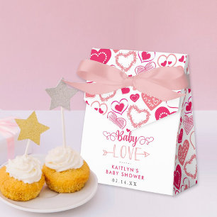 "Baby Love" Valentijnsdag Baby Shower Bedankdoosjes