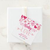 "Baby Love" Valentijnsdag Baby shower Bedankjes Labels (In situ)