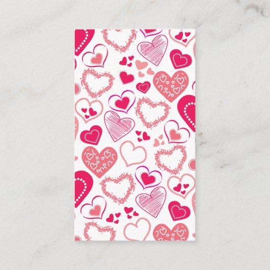 "Baby Love" Valentijnsdag Baby shower Informatiekaartje (Achterkant)