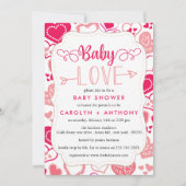 "Baby Love" Valentijnsdag Baby shower Kaart (Voorkant)