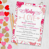 "Baby Love" Valentijnsdag Baby shower Kaart