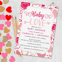 "Baby Love" Valentijnsdag Baby shower Kaart