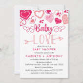 "Baby Love" Valentijnsdag Baby shower Kaart (Voorkant)