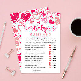 "Baby Love" Valentijnsdag Baby shower Raad eens wi