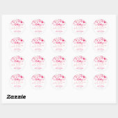 "Baby Love" Valentijnsdag Baby shower Ronde Sticker (Vel)
