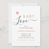 Baby Love Valentijnsdag Baby shower Uitnodiging (Voorkant)