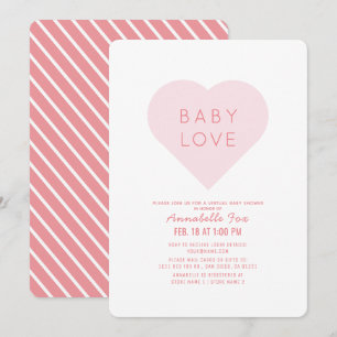 Baby Love   Valentijnsdag virtueel Baby shower Kaart