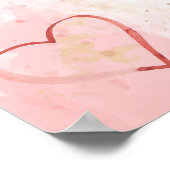 Baby Love Valentijns's Thema Baby shower Sign Poster (Hoek)