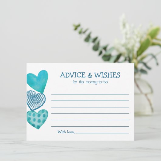 Baby Love Valentijns's Thema Baby shower Uitnodigi Informatiekaartje (Staand voorkant)