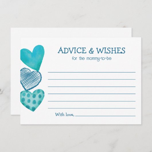 Baby Love Valentijns's Thema Baby shower Uitnodigi Informatiekaartje (Voorkant / Achterkant)