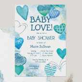 Baby Love Valentijns's Thema Baby shower Uitnodigi Kaart