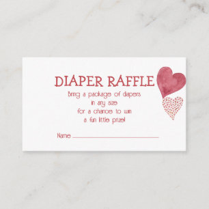 Baby Love Valentijns's Thema Luier Raffle Kaart