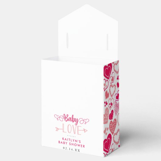 "Baby Love" Valentine's Day Baby Shower Bedankdoosjes (Geopend)