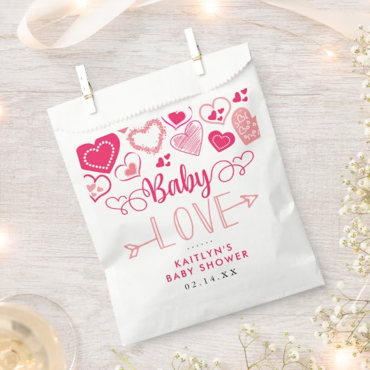 "Baby Love" Valentine's Day Baby Shower Bedankzakje (Geknipt)