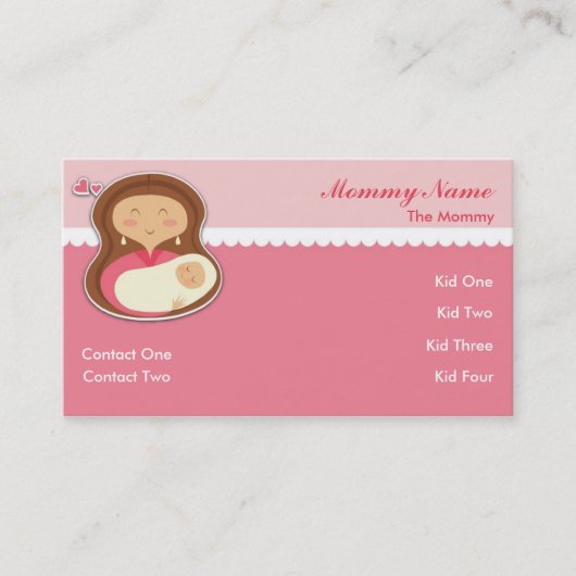 Baby Love Visitekaartjes Contactkaartje (Voorkant)