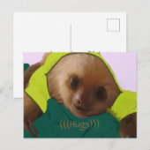 Baby Luiaard in pyjama Briefkaart (Voorkant / Achterkant)
