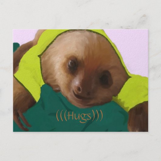 Baby Luiaard in pyjama Briefkaart (Voorkant)