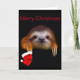 Baby Luiaard Kerst Kaart